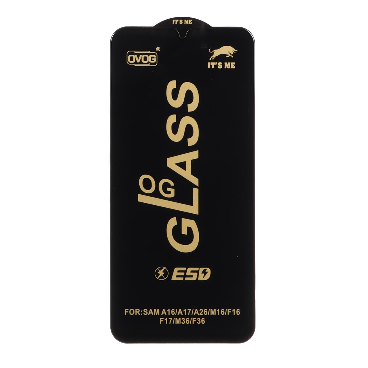 محافظ صفحه نمایش شیشه ای درجه یک Samsung Galaxy A17 / A16 / A26 - Full Cover OG - ESD OVOG - (بدون پک) - مشکی